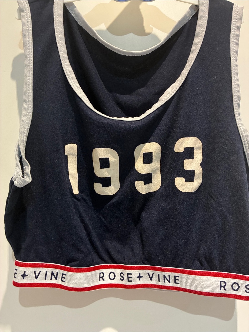 Navy 1993 Cropped Tank Top